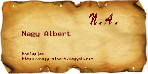 Nagy Albert névjegykártya