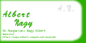 albert nagy business card